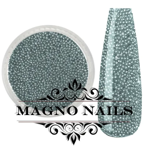Nail Art Glasperlen - Glas Beads - anthrazit metallic Nägel Nail art Nailart Nageldesign Nagel